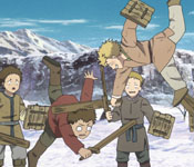 thorfinn fighting with other kids
